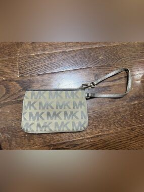 Michael Kors Brown Logo Wristlet